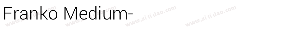 Franko Medium字体转换